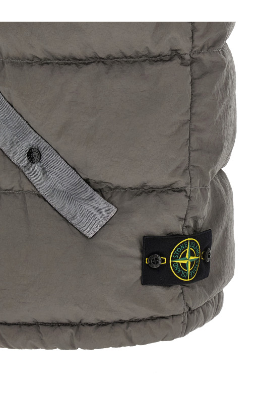 Crinkled effect vest Gray