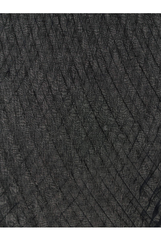 'Gradation Ramie Pleats' stole  Black