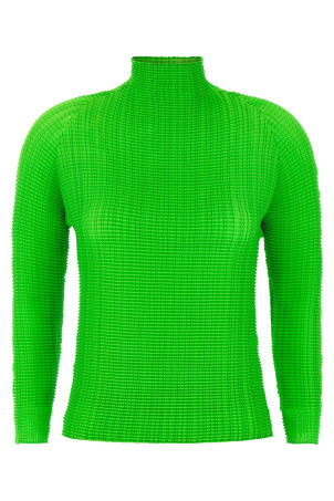 'Wooly Pleats-68' blouse Green