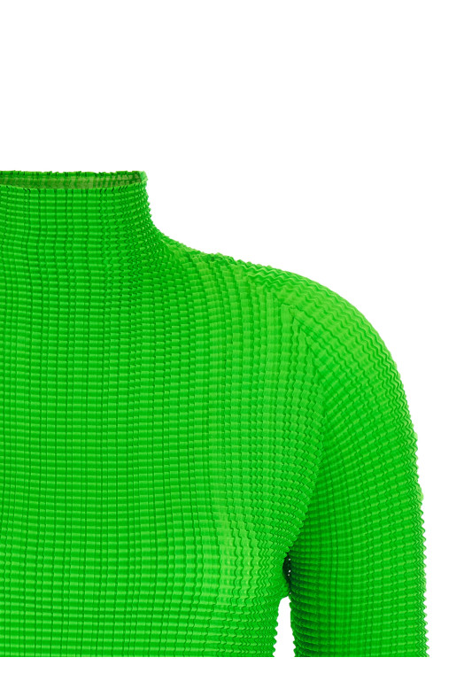 'Wooly Pleats-68' blouse Green