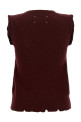 Distressed vest Bordeaux