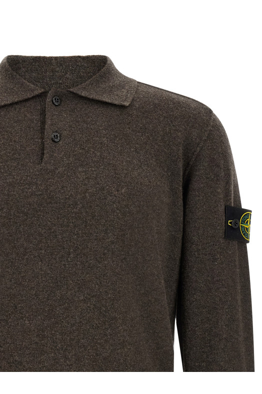 'Badge Stone Island' polo shirt Brown