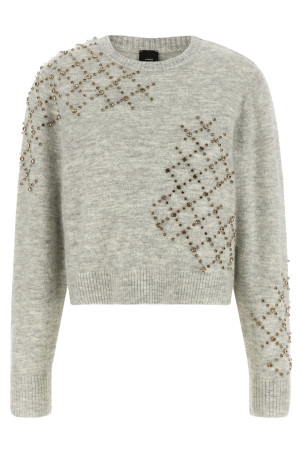 Rhinestone sweater Gray