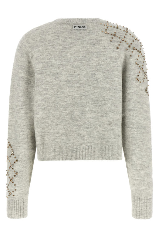 Rhinestone sweater Gray