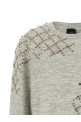 Rhinestone sweater Gray