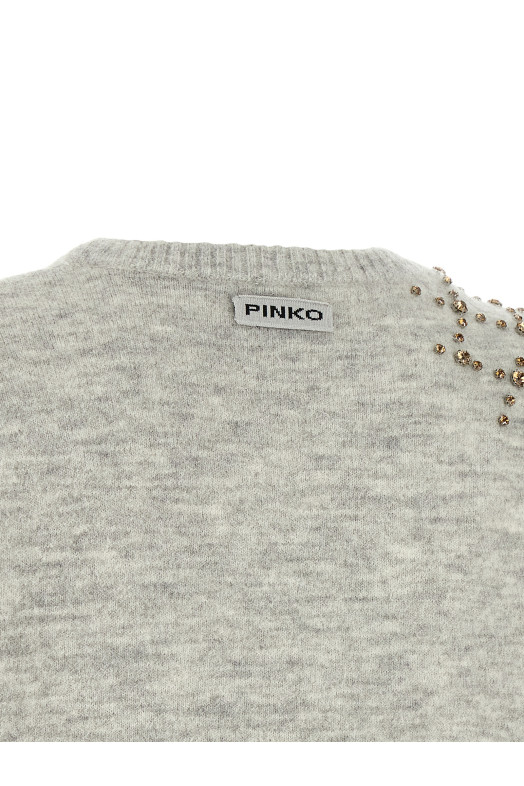 Rhinestone sweater Gray