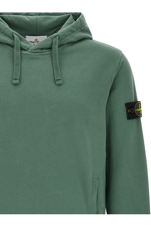 'Badge Stone Island' hoodie Green