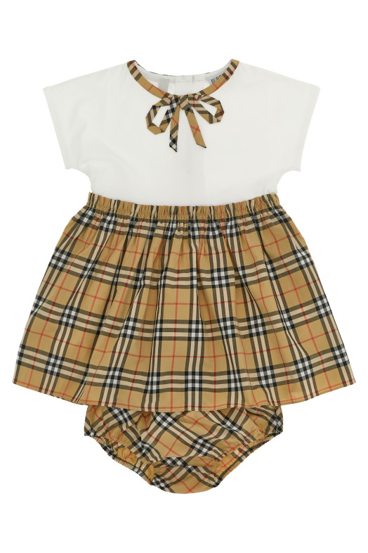 'Deborah' bloomer dress + short set Beige