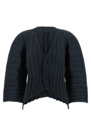 'Unfurling Pleats' cardigan Black