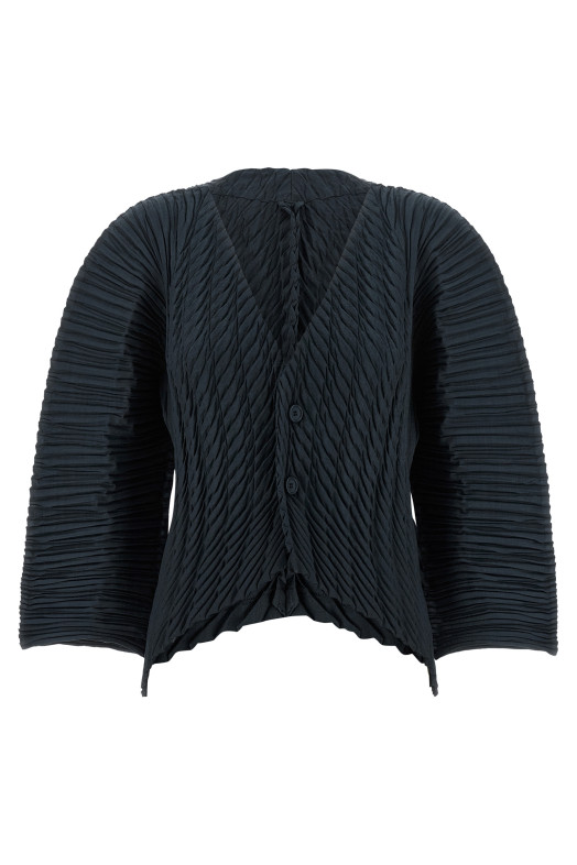 'Unfurling Pleats' cardigan Black