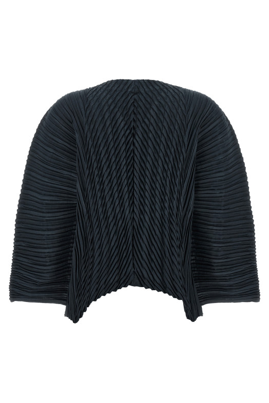 'Unfurling Pleats' cardigan Black