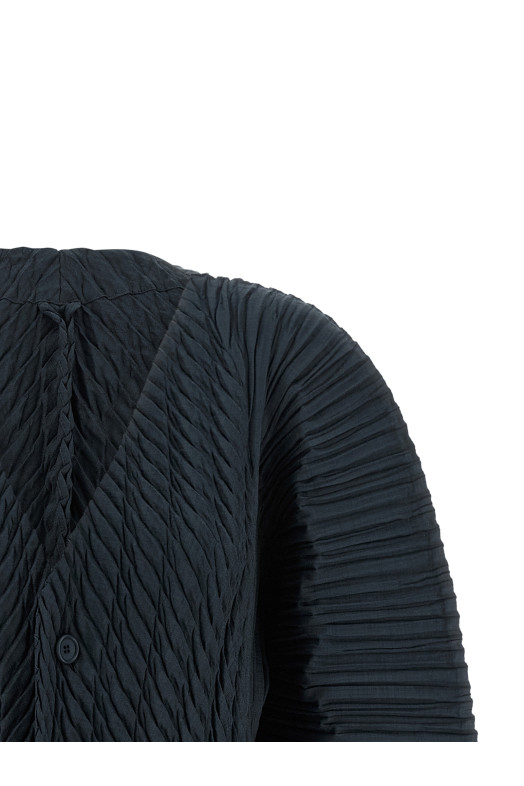 'Unfurling Pleats' cardigan Black