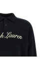 Italic logo polo shirt Black