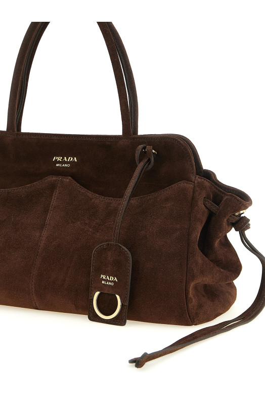 Большая сумка через плечо «Prada Carry», коричневая 1BG650VMOY2C4SF0003