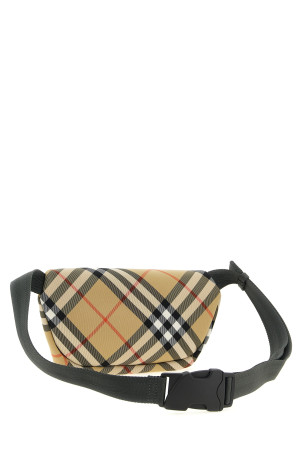 Check small fanny pack Beige