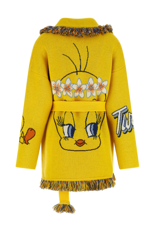 Alanui x Looney Tunes 'Hula Tweety' cardigan Yellow