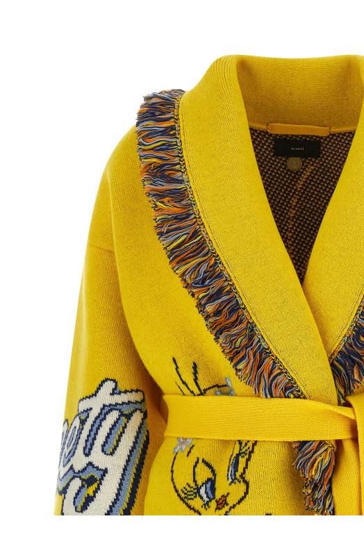 Alanui x Looney Tunes 'Hula Tweety' cardigan Yellow
