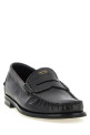 Antiqued leather loafers Black