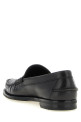 Antiqued leather loafers Black