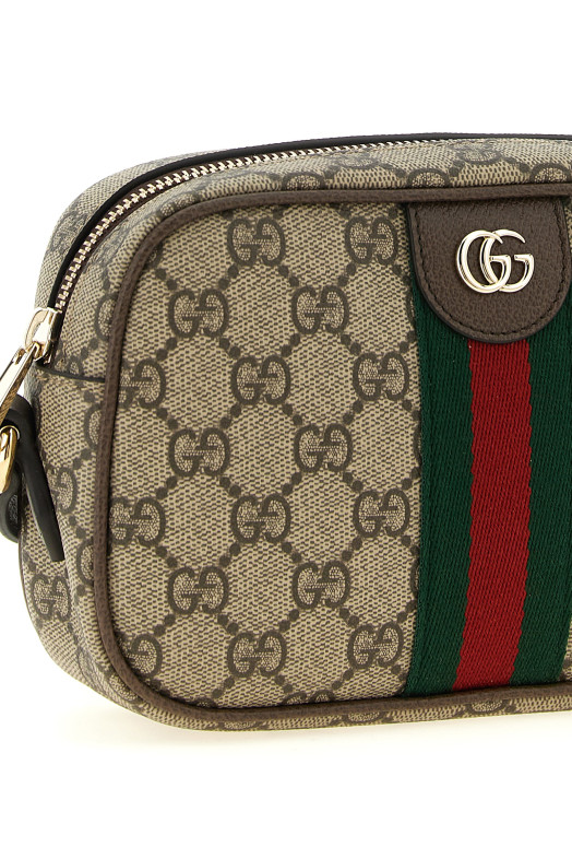 'Ophidia' small crossbody bag Brown