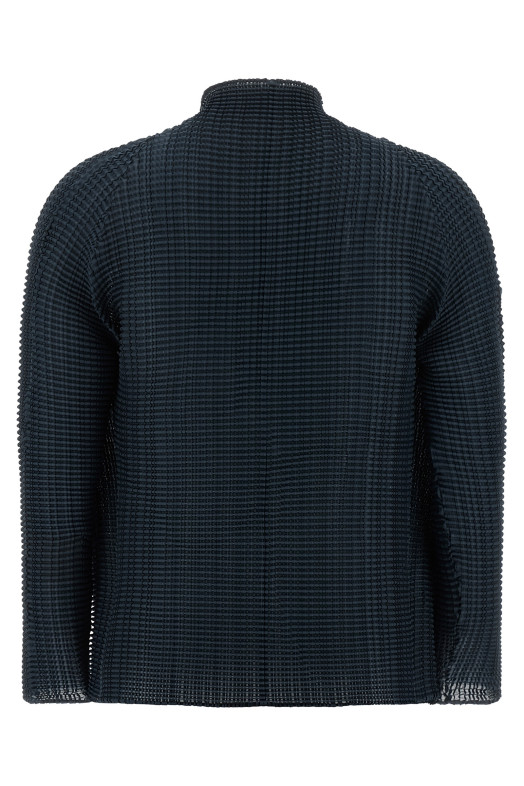 'Wooly Pleats-68' cardigan Blue