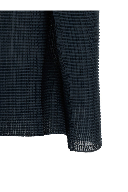 'Wooly Pleats-68' cardigan Blue
