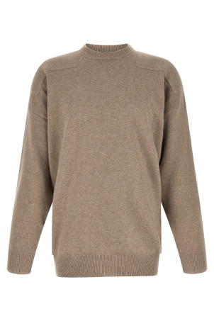 Mélange wool sweater Beige