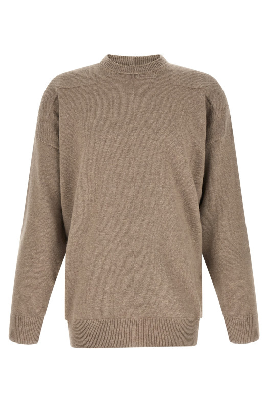 Mélange wool sweater Beige