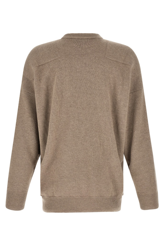 Mélange wool sweater Beige