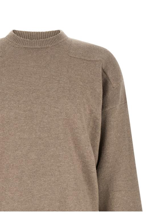 Mélange wool sweater Beige