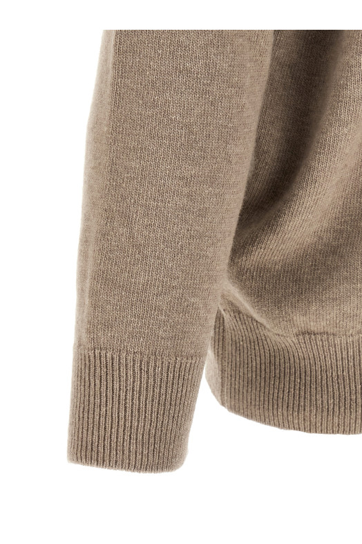 Mélange wool sweater Beige
