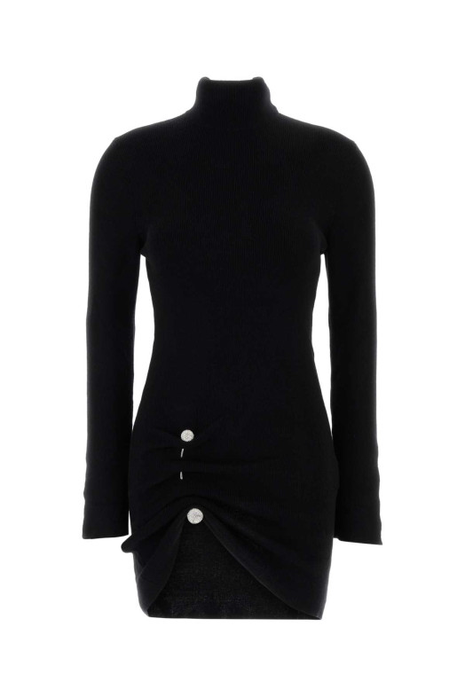 Black wool mini dress Black GIUSEPPE DI MORABITO (07PFKND418X16760)