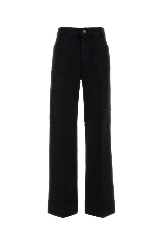 Черные джинсы Alina из эластичного хлопка VICTORIA BECKHAM (1226DJE007252JS)