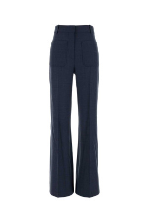 Blue twill Alina pant VICTORIA BECKHAM (1226WTR005115D)