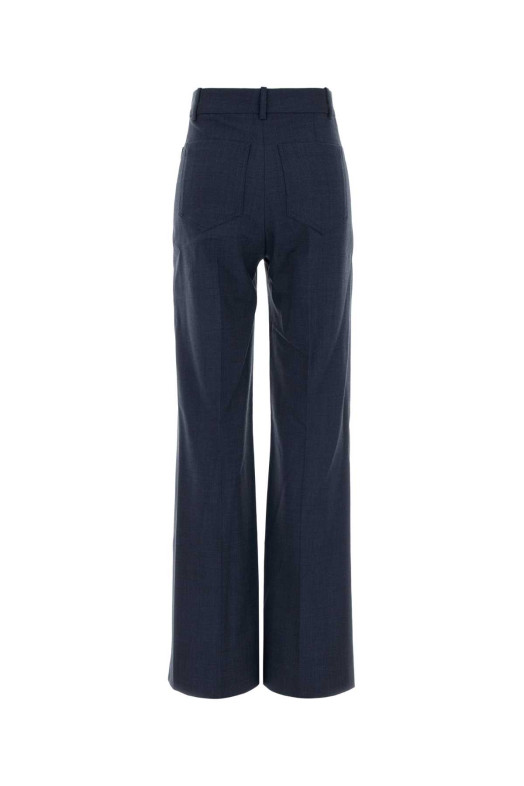 Blue twill Alina pant VICTORIA BECKHAM (1226WTR005115D)