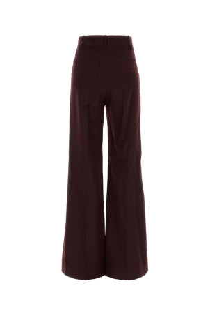 Aubergine wool Alina wide-leg pant VICTORIA BECKHAM (1226WTR005115S)