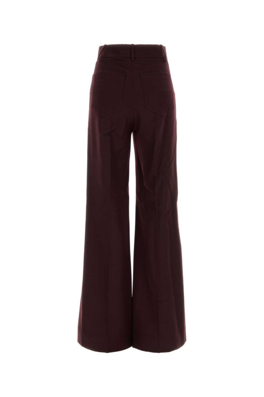 Aubergine wool Alina wide-leg pant VICTORIA BECKHAM (1226WTR005115S)
