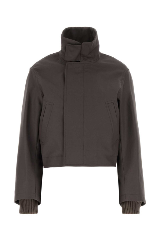 Хлопковая куртка цвета «грязь» VICTORIA BECKHAM (1326WJK007356B)