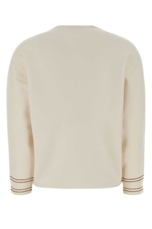 Ivory stretch wool blend Undici sweater Green MAX MARA (2621366042600)