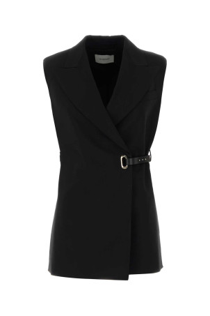 Black stretch viscose Gettone vest Blue SPORTMAX (2622286011600)
