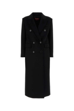 Black wool Effige coat Black MM STUDIO (2626016012600)