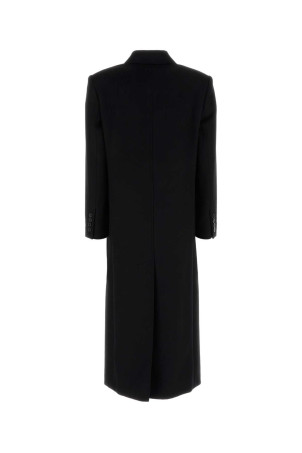 Black wool Effige coat Black MM STUDIO (2626016012600)