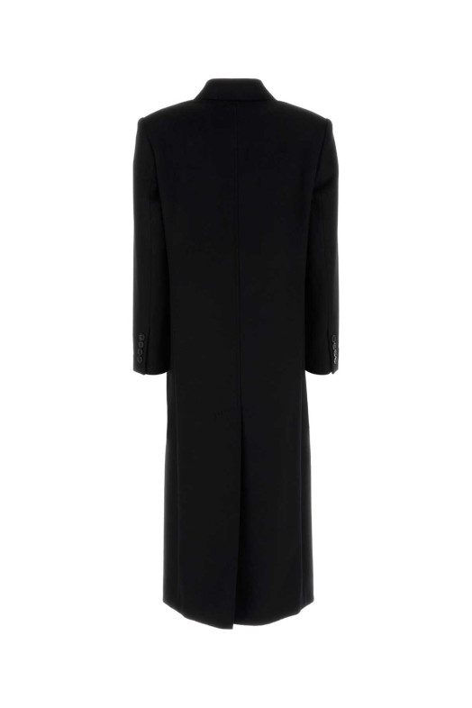 Black wool Effige coat Black MM STUDIO (2626016012600)