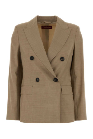 Beige wool Umico blazer White MM STUDIO (2626046031600)