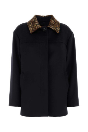 Dark blue wool Calamo jacket Green MM STUDIO (2626086101600)