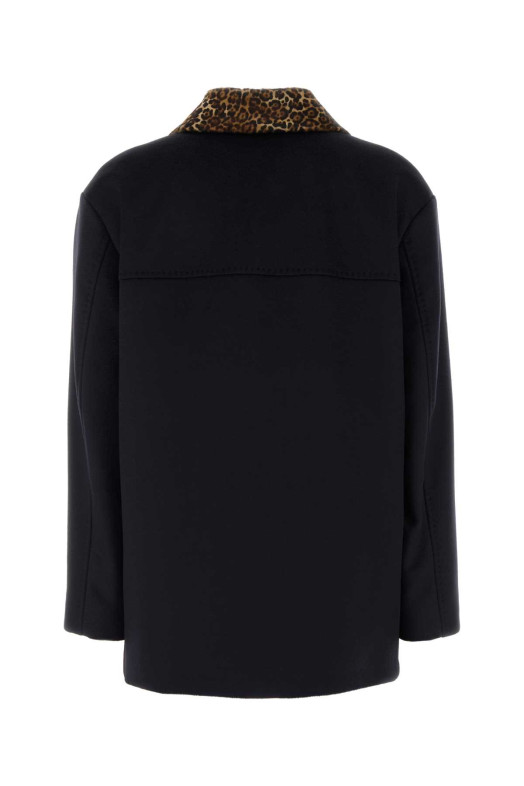 Dark blue wool Calamo jacket Green MM STUDIO (2626086101600)