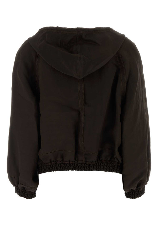 Chocolate viscose blend windbreaker Brown MAGDA BUTRYM (309726)