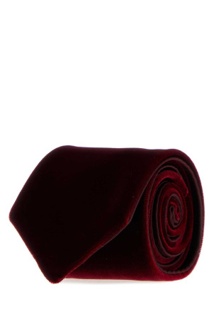 Burgundy stretch velvet tie GIORGIO ARMANI (3600881A997)