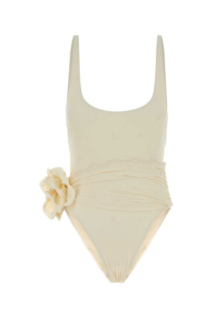 Cream stretch nylon blend swimsuit Beige MAGDA BUTRYM (649726)