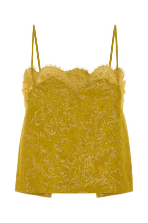 Gold jacquard top SAINT LAURENT (A0015WY4L14)